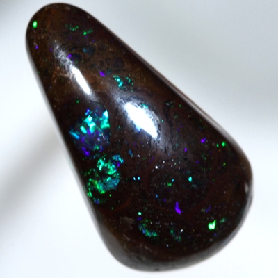SOLID BOULDER OPAL Sparkles of bright green and blue SEE VIDEO 